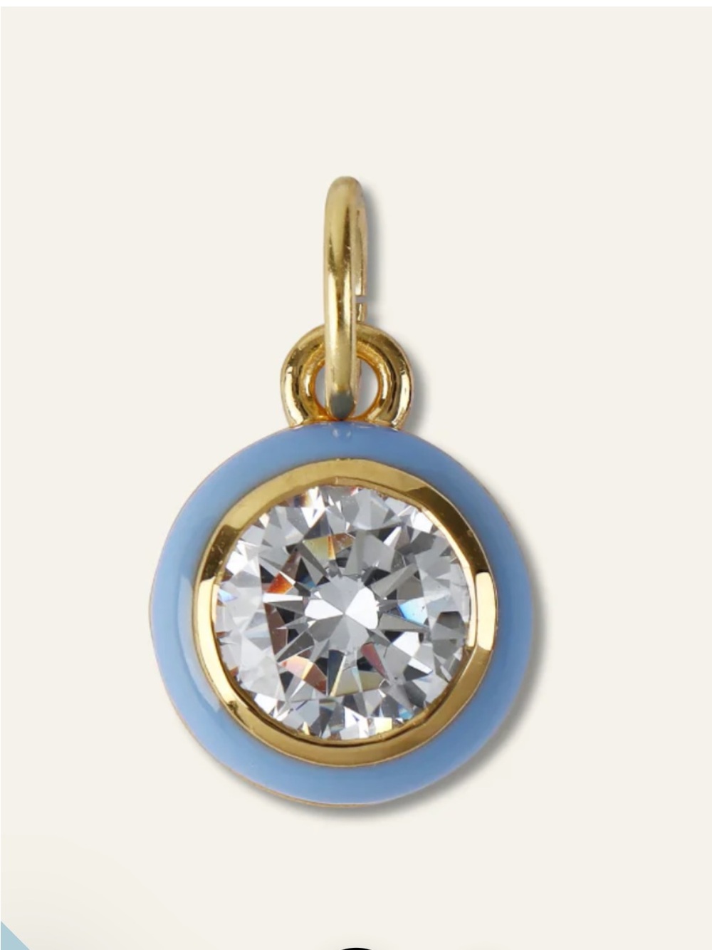 Hart Blue Enamel Bezel Charm